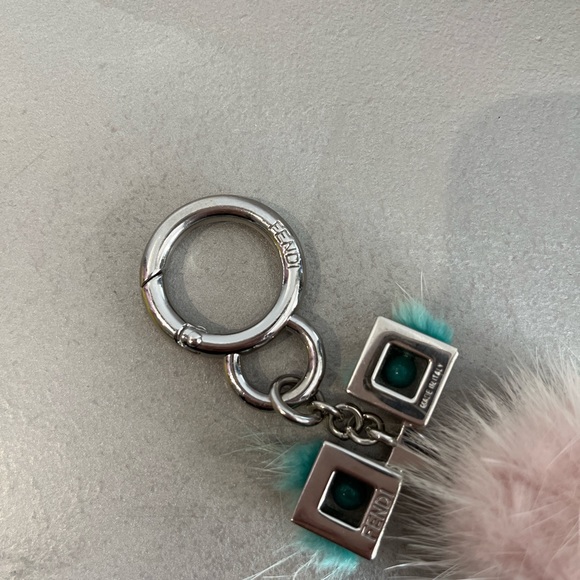 Fendi Pink Mink Hypnoteyes Chick Pom Pom Bag Charm - Picture 2 of 4